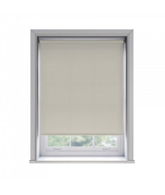 145Cm No Drill Self Adhesive Oyster Thermal Blackout Roller Blind (170Cm Drop)