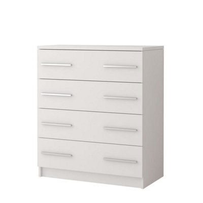 Arte Elegant White Matt Chest Of Drawers H930mm W800mm D400mm - Minimalist Storage For Modern Homes - image 1