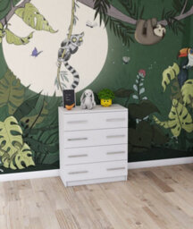 Arte Elegant White Matt Chest Of Drawers H930mm W800mm D400mm - Minimalist Storage For Modern Homes - thumbnail 4