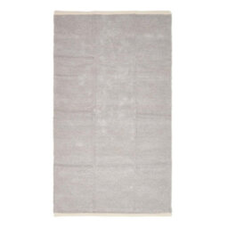 Homescapes Light Grey 100% Cotton Plain Chenille Rug With Natural Trim, 45 X 70 Cm - thumbnail 2