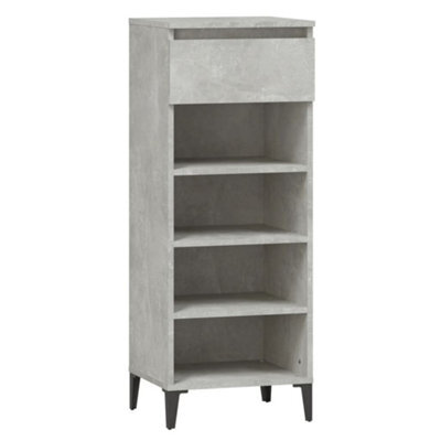 Berkfield Industrial Shoe Rack Concrete Grey 40X36X105 Cm Engineered Wood - image 1