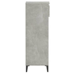 Berkfield Industrial Shoe Rack Concrete Grey 40X36X105 Cm Engineered Wood - thumbnail 7