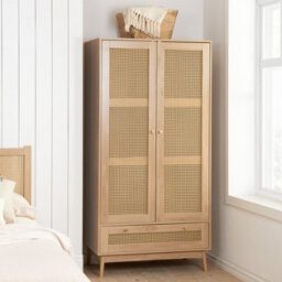 Oak Wooden 3 Piece Furniture Set Wardrobe Chest Of Drawers Bedsides Birlea Croxley - thumbnail 5