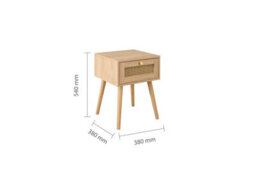 Oak Wooden 3 Piece Furniture Set Wardrobe Chest Of Drawers Bedsides Birlea Croxley - thumbnail 7