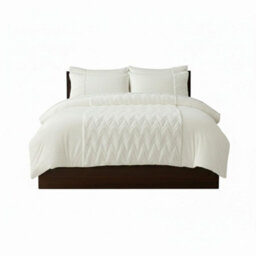 Zig Zag 3D Teddy Duvet Cover Set Ultra Soft Teddy Fleece Bedding With Pillowcases Cream - thumbnail 3
