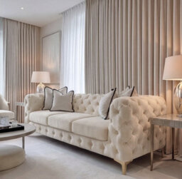 Sofaya Monaco Chesterfield Cream Velvet Sofa Set - 1,2,3 Seater & 3+2 Seater Set Deep Buttoned Cushions Upholstery Couch Settee - thumbnail 4