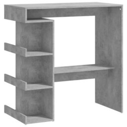 Berkfield Bar Table With Storage Rack Concrete Grey 100X50X101.5Cm Engineered Wood - thumbnail 2