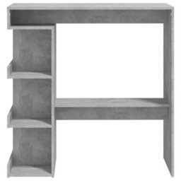Berkfield Bar Table With Storage Rack Concrete Grey 100X50X101.5Cm Engineered Wood - thumbnail 5