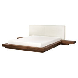 Beliani Bed Boucle Zen 160 X 200 Cm (Eu King Size) Brown Ash Wood - thumbnail 6