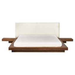 Beliani Bed Boucle Zen 160 X 200 Cm (Eu King Size) Brown Ash Wood - thumbnail 5