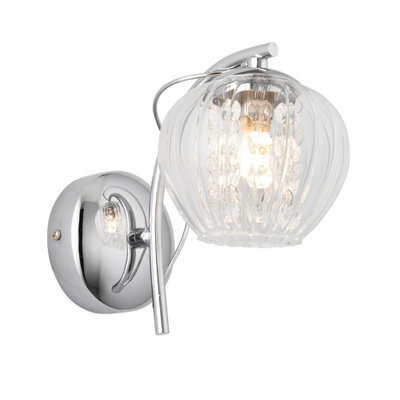 Luminosa Lighting Luminosa Mesmer Glass Wall Lamp, Chrome Plate, Glass, Glass Beads - image 1