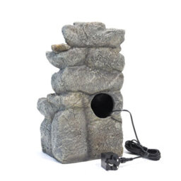 Living And Home Outdoor Led Waterfall Rockery Garden Decor Electric Fountain Water Feature 49 Cm - thumbnail 8