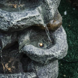 Living And Home Outdoor Led Waterfall Rockery Garden Decor Electric Fountain Water Feature 49 Cm - thumbnail 5