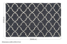 Orsina Small Hand Woven Rug,versatile Runner,diamond Pattern Door Mat, Bathroom Rug,runner For Outdoor Spaces - thumbnail 3