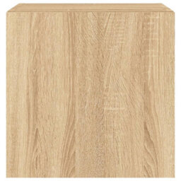 Berkfield Durable Tv Wall Cabinets With Led Lights 2 Pcs Sonoma Oak 40.5X35X40 Cm - thumbnail 9