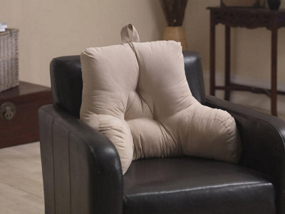 Lancashire Textiles Backrest Reading Pillow And Support Cushion For Lower Back - Cream