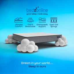 Bedz Online Bedzonline Hydro Coil Orthopaedic Memory Foam Mattress, Medium-Firm Pressure Relief, 3Ft Single (90X190Cm) - thumbnail 8