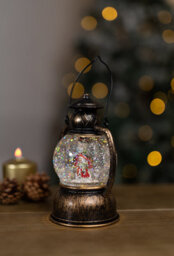 Snowman Christmas Lantern Snow Globe - thumbnail 3