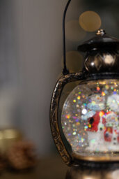 Snowman Christmas Lantern Snow Globe - thumbnail 4