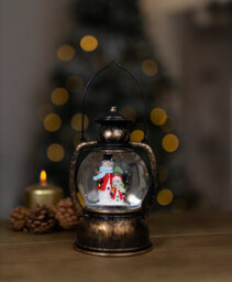 Snowman Christmas Lantern Snow Globe - thumbnail 2
