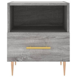 Berkfield Bedside Cabinet Grey Sonoma 40X35X47.5 Cm Engineered Wood - thumbnail 4