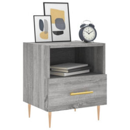 Berkfield Bedside Cabinet Grey Sonoma 40X35X47.5 Cm Engineered Wood - thumbnail 8