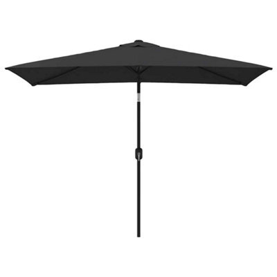Berkfield Elegant Outdoor Parasol With Metal Pole 300X200 Cm Black - image 1
