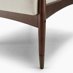 Furniturebox Uk Delia Beige Fabric Mid Century Modern Accent Chair - thumbnail 8
