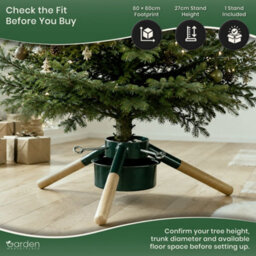 Garden Market Place Large Modern Spruce Real Christmas Tree Stand-Green - thumbnail 7