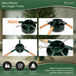 Garden Market Place Large Modern Spruce Real Christmas Tree Stand-Green - thumbnail 6