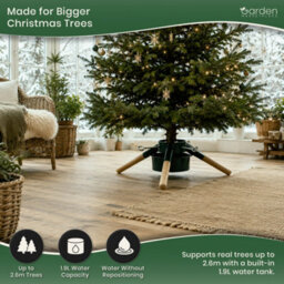 Garden Market Place Large Modern Spruce Real Christmas Tree Stand-Green - thumbnail 4