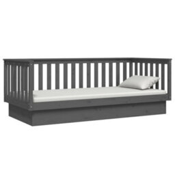 Berkfield Day Bed Grey 80X200 Cm Solid Wood Pine - thumbnail 6