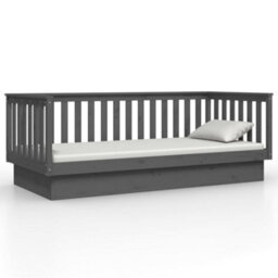 Berkfield Day Bed Grey 80X200 Cm Solid Wood Pine - thumbnail 5