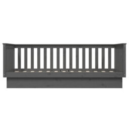 Berkfield Day Bed Grey 80X200 Cm Solid Wood Pine - thumbnail 8