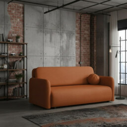Viva Sun Iv Living Room Sofa Bed Sleeper Chair With Storage Compartment Metal Legs Chipboard 170X103X85Cm Orange - thumbnail 2