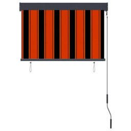 Berkfield Outdoor Roller Blind 100X250 Cm Orange And Brown - thumbnail 4