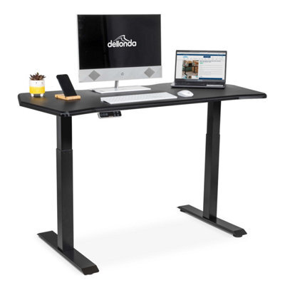 Dellonda Electric Standing Desk, Adjustable, Carbon,1400 X 700mm Dual Motor 100Kg - image 1