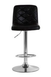 Orsina Geometric Black Faux Leather Bar Chair, Stable Bar Chair For Breakfast, Robust Design Bar Chair For Kitchen - thumbnail 7