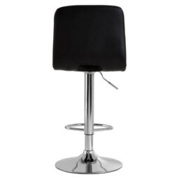 Orsina Geometric Black Faux Leather Bar Chair, Stable Bar Chair For Breakfast, Robust Design Bar Chair For Kitchen - thumbnail 4