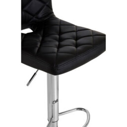 Orsina Geometric Black Faux Leather Bar Chair, Stable Bar Chair For Breakfast, Robust Design Bar Chair For Kitchen - thumbnail 6