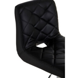 Orsina Geometric Black Faux Leather Bar Chair, Stable Bar Chair For Breakfast, Robust Design Bar Chair For Kitchen - thumbnail 5