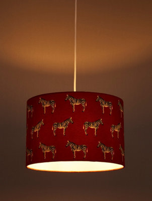 CGC Lighting Cgc Marty Dark Pink Velvet Zebra Printed Lampshade - image 1
