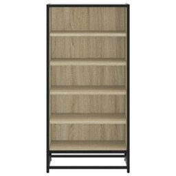 Berkfield Shoe Rack Sonoma Oak 48X38X97.5 Cm Engineered Wood - thumbnail 4