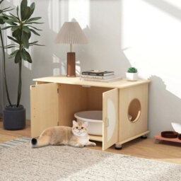 Cat Litter Box Enclosure Hidden Cat Washroom Furniture With Storage - thumbnail 4