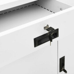 Vidaxl Office Cabinet White 90X40X102 Cm Steel - thumbnail 9