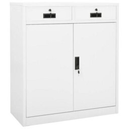 Vidaxl Office Cabinet White 90X40X102 Cm Steel