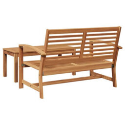Berkfield Garden Sofa Set 2 Pcs Natural Solid Teak Wood - thumbnail 9