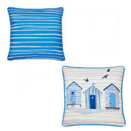 Fusion Beach Huts Outdoor/indoor Water & Uv Resistant Filled Cushion - thumbnail 4