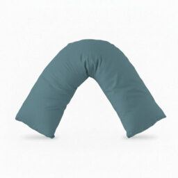 V Shape Pillowcase For Support Maternity Pillows Polycotton Easy Care Duck Egg Blue - thumbnail 2