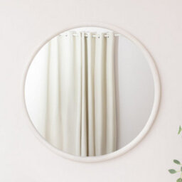 Melody Maison Large White Washed Wooden Round Wall Mirror - 80Cm X 80Cm - thumbnail 4